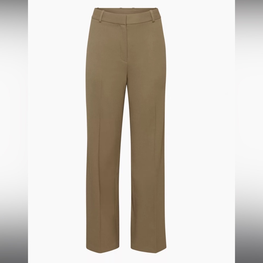 Aritzia Babaton Agency Pant High Waisted Straight Leg Wool Dress Pants